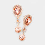 Classy Drop Pearl & crystal Earrings_9 colors