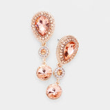 Classy Drop Pearl & crystal Earrings_9 colors