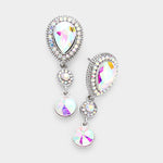 Classy Drop Pearl & crystal Earrings_9 colors