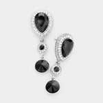 Classy Drop Pearl & crystal Earrings_9 colors