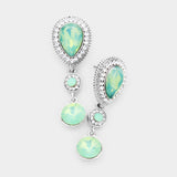 Classy Drop Pearl & crystal Earrings_9 colors