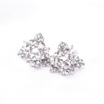 Elegant Triangle Flower Crystal Earring_6 colors