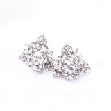 Elegant Triangle Flower Crystal Earring_6 colors