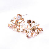 Elegant Triangle Tear drop Crystal Earring_2 colors