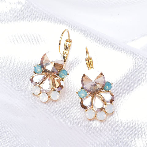 Charming Fancy Crystal Earring/ Euro wire Earring_7 colors