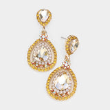 Classic Tear drop Crystal Earring_5 colors