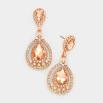 Classic Tear drop Crystal Earring_5 colors