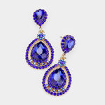 Classic Tear drop Crystal Earring_5 colors