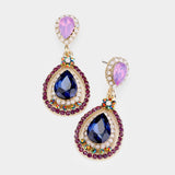 Classic Tear drop Crystal Earring_5 colors