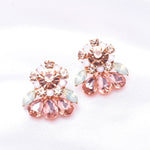 Elegant Flower Fancy Crystal Earring_2 colors