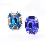 Classic Stud Oval Crystal Earring_17 colors