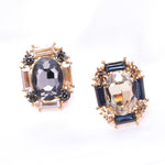 Classic Stud Oval Crystal Earring_17 colors