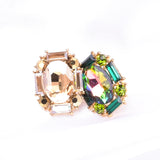 Classic Stud Oval Crystal Earring_17 colors