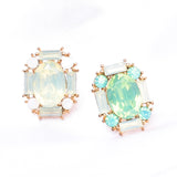 Classic Stud Oval Crystal Earring_17 colors