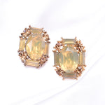 Classic Stud Oval Crystal Earring_17 colors