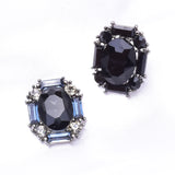 Classic Stud Oval Crystal Earring_17 colors