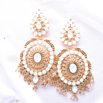 Vintage shield shape crystal earring_4 colors