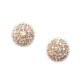 Elegant Dome Crystal  Stud Earrings_12 colors