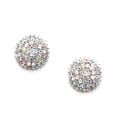 Elegant Dome Crystal  Stud Earrings_12 colors