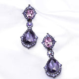Victorian Fancy Tear drop Crystal Earring_7 colors