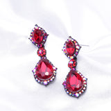 Victorian Fancy Tear drop Crystal Earring_7 colors