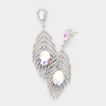 Fancy Crystal Feather Earring_7 colors