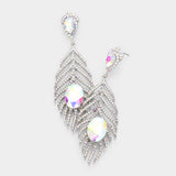 Fancy Crystal Feather Earring_7 colors