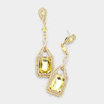 Classical Rectangle crystal drop Earring_11 colors