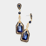 Classical Rectangle crystal drop Earring_11 colors