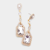 Classical Rectangle crystal drop Earring_11 colors