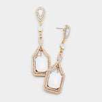 Classical Rectangle crystal drop Earring_11 colors