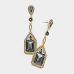 Classical Rectangle crystal drop Earring_11 colors