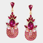 Fancy Crystal tear drop earring_5 colors