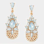 Fancy Crystal tear drop earring_5 colors