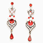 Victorian Crystal Heart Teardrop Dangle Earring_5 colors