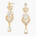 Victorian Crystal Heart Teardrop Dangle Earring_5 colors