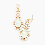 Oval Drop Classic Crystal Dress Earrings_15 colors