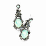 Oval Drop Classic Crystal Dress Earrings_15 colors