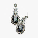 Oval Drop Classic Crystal Dress Earrings_15 colors