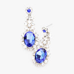 Oval Drop Classic Crystal Dress Earrings_15 colors