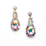 Oval Drop Classic Crystal Dress Earrings_15 colors