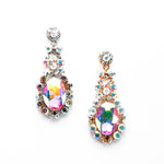 Oval Drop Classic Crystal Dress Earrings_15 colors