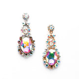 Oval Drop Classic Crystal Dress Earrings_15 colors