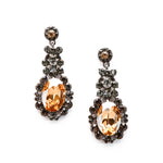 Oval Drop Classic Crystal Dress Earrings_15 colors