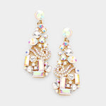 Classical geometry crystal earring_10 colors