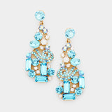 Classical geometry crystal earring_10 colors