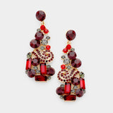 Classical geometry crystal earring_10 colors