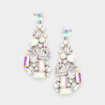 Classical geometry crystal earring_10 colors