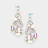 Classical geometry crystal earring_10 colors