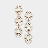 Elegant Three oval drops fancy earring_11 colors